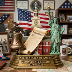 250th America Anniversary Acrylic Plaque - Personalized Gifts For Patriots