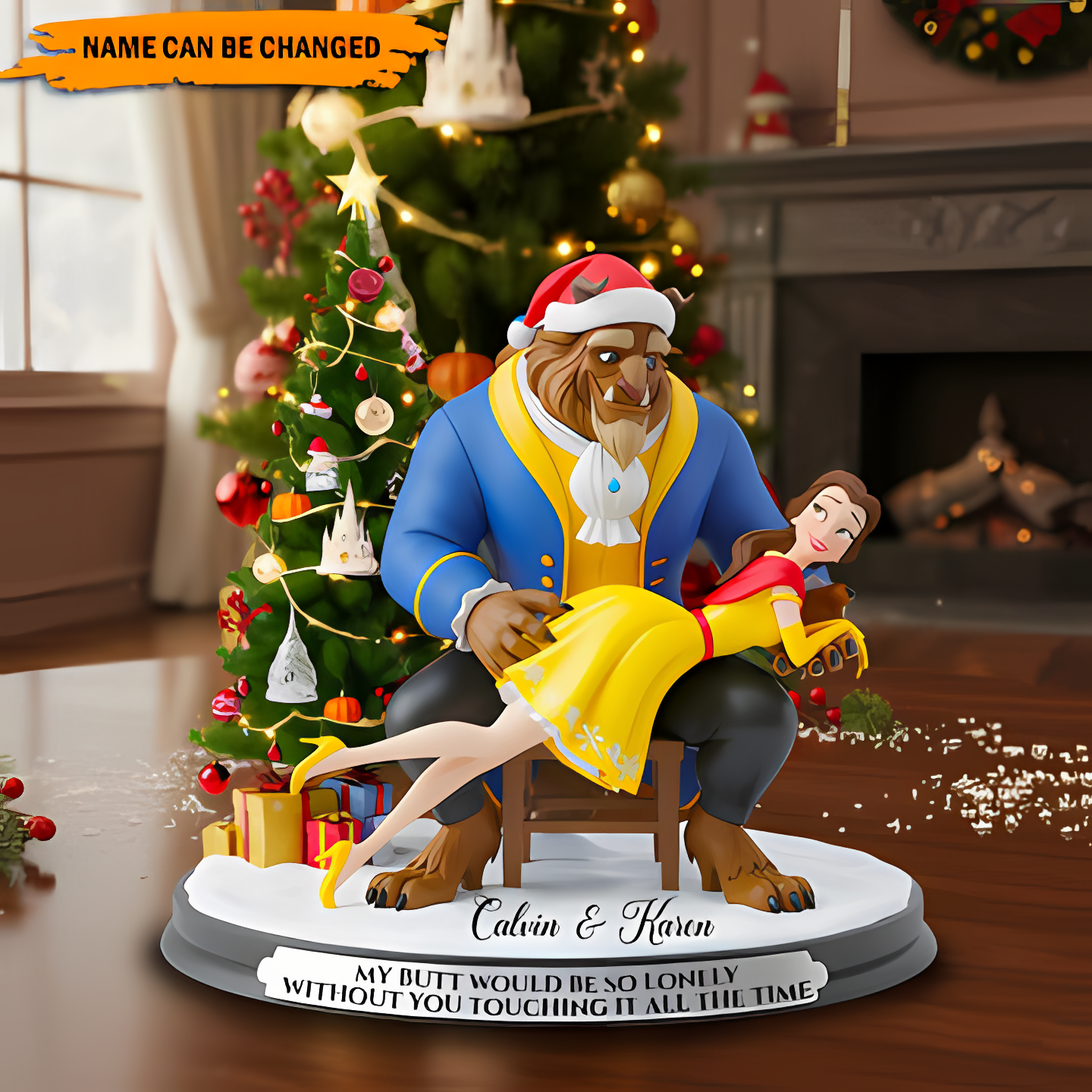 Naughty Holiday Love – Personalized Funny Couple Plaque