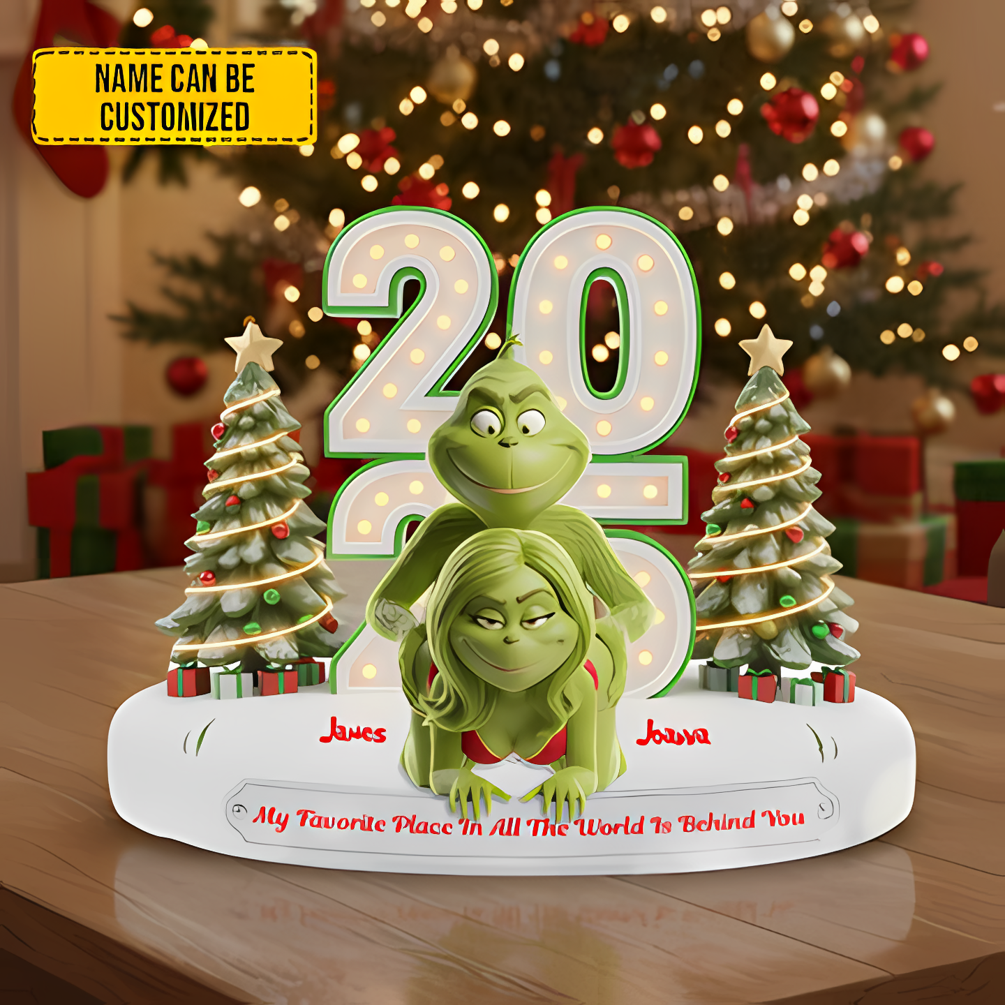 Naughty Holiday Love – Personalized Funny Couple Plaque