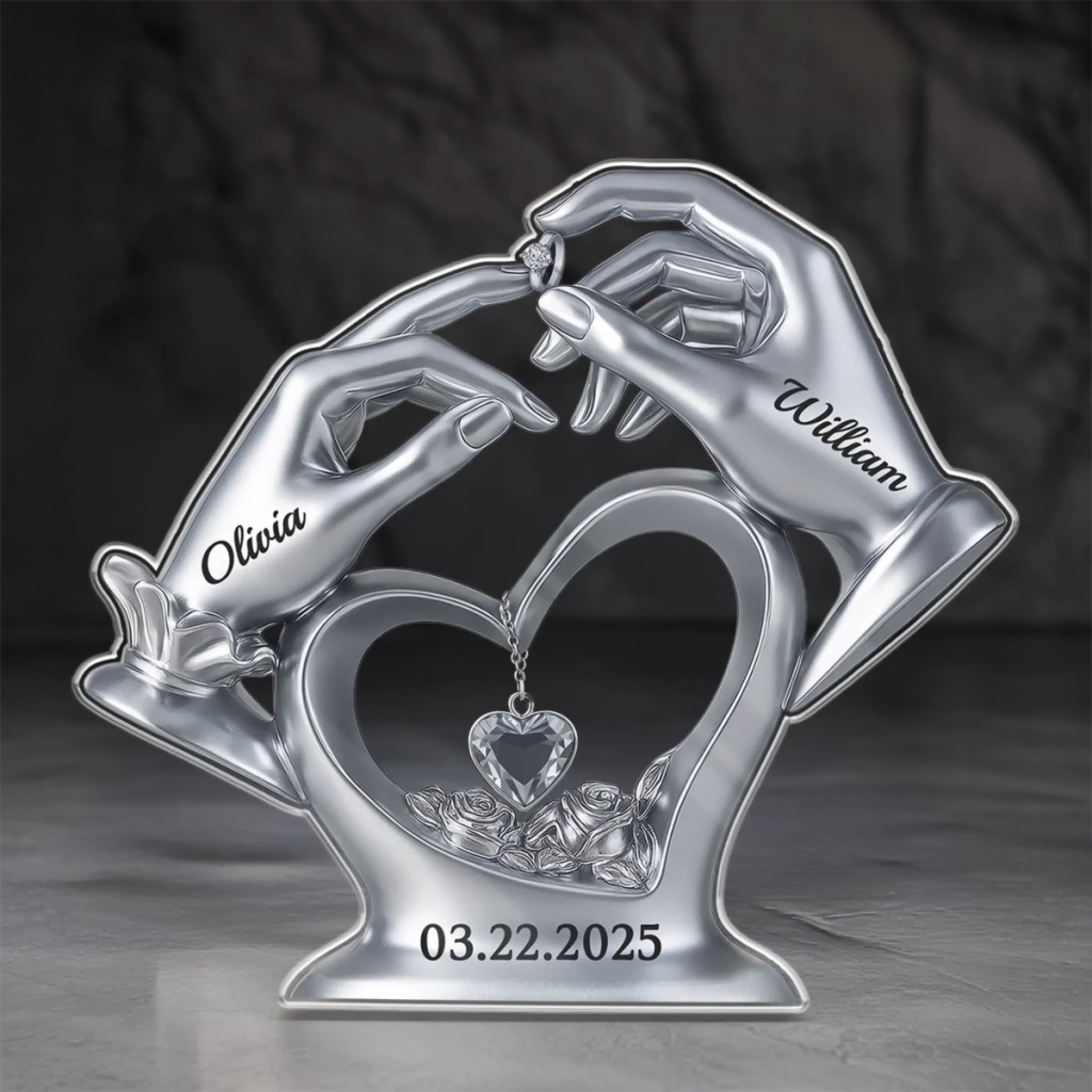 Custom Acrylic Plaque - Personalized Anniversary Wedding Gifts For Husband And Wife, Him And Her - Love’s Perfect Match