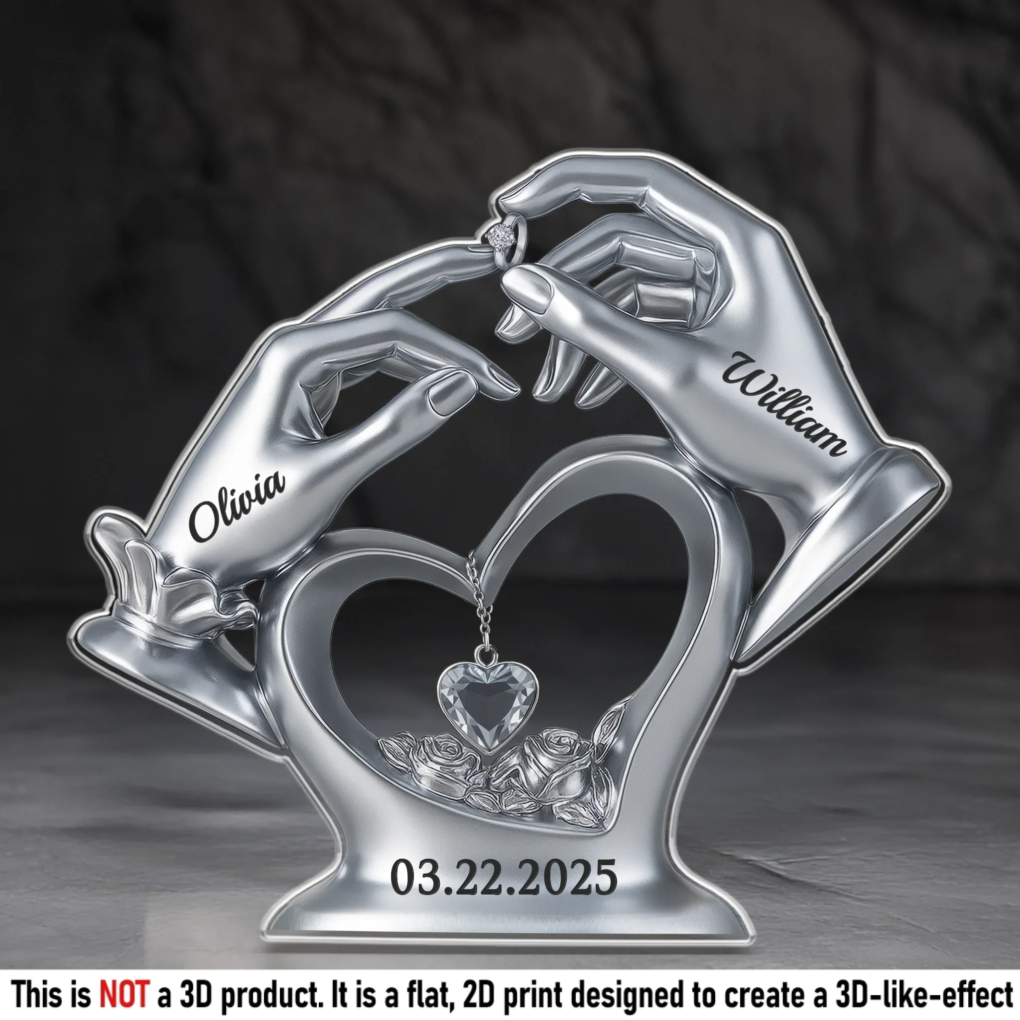 Custom Acrylic Plaque - Personalized Anniversary Wedding Gifts For Husband And Wife, Him And Her - Love’s Perfect Match