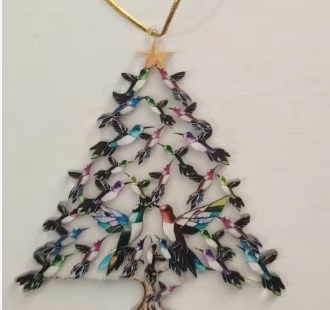 🔥🐦🎄Hummingbird Christmas 2D Acrylic Ornament