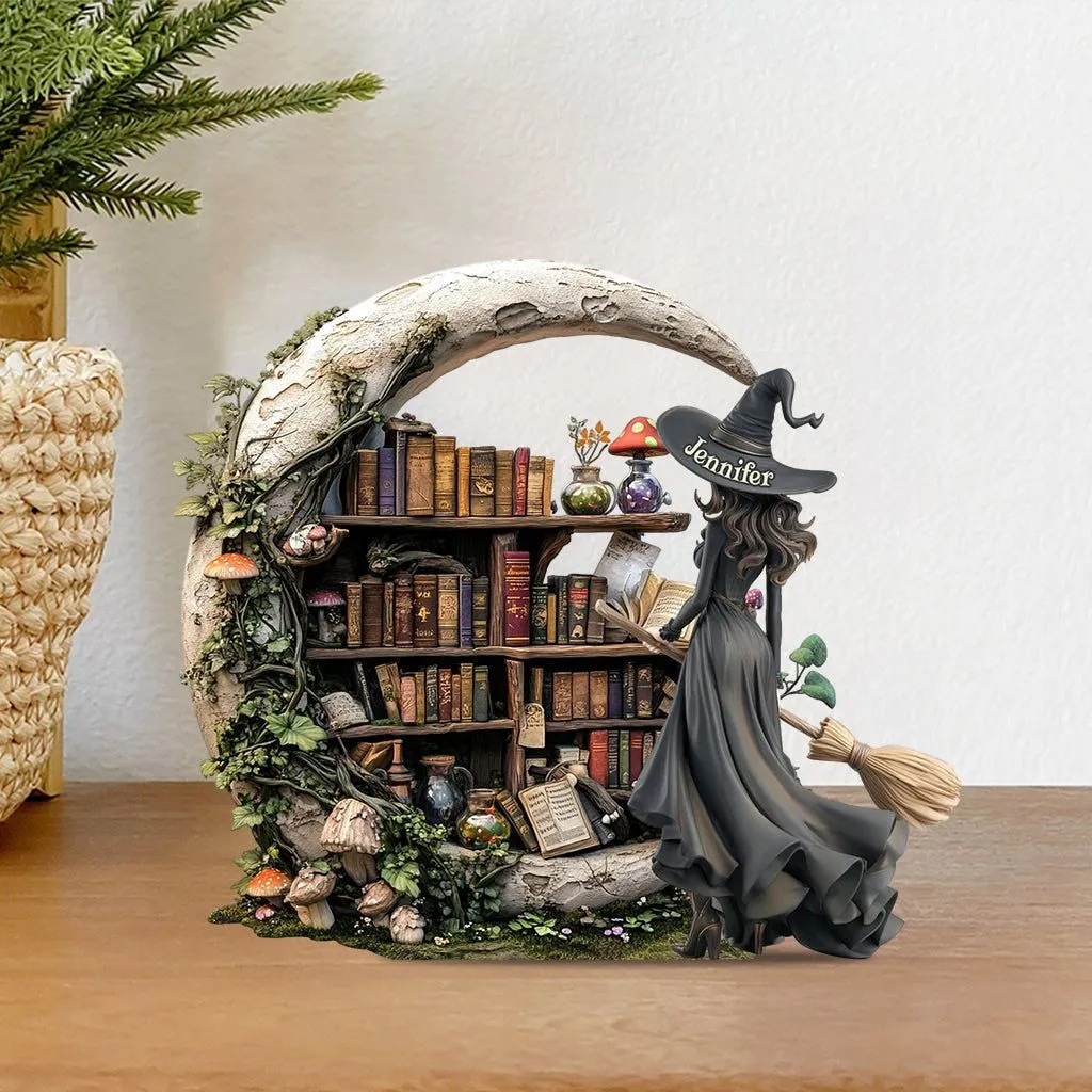 Beautiful Witch - Personalized Witch Custom Shaped Acrylic Plaque
