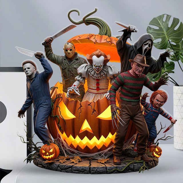 Horror Movie Character Driving Car Halloween Acrylic Block Plaque Gift For Fan