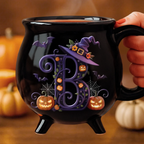 Custom 12oz Ceramic Cauldron Coffee Mug - Personalized Halloween Witchy Gifts For Besties, Sisters, BFF, Family, Yourself - Brew And Boo