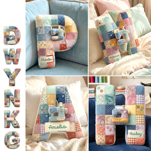 Sewing Alphabet Initial Letter Custom Shaped Pillow - Personalized Gifts For Sewing Lovers
