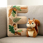 Squirrel Alphabet Initial Letter Custom Shaped Pillow - Personalized Gifts For Kids