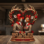 Mad Love Acrylic Plaque Personalized Gifts For Hunting Couple