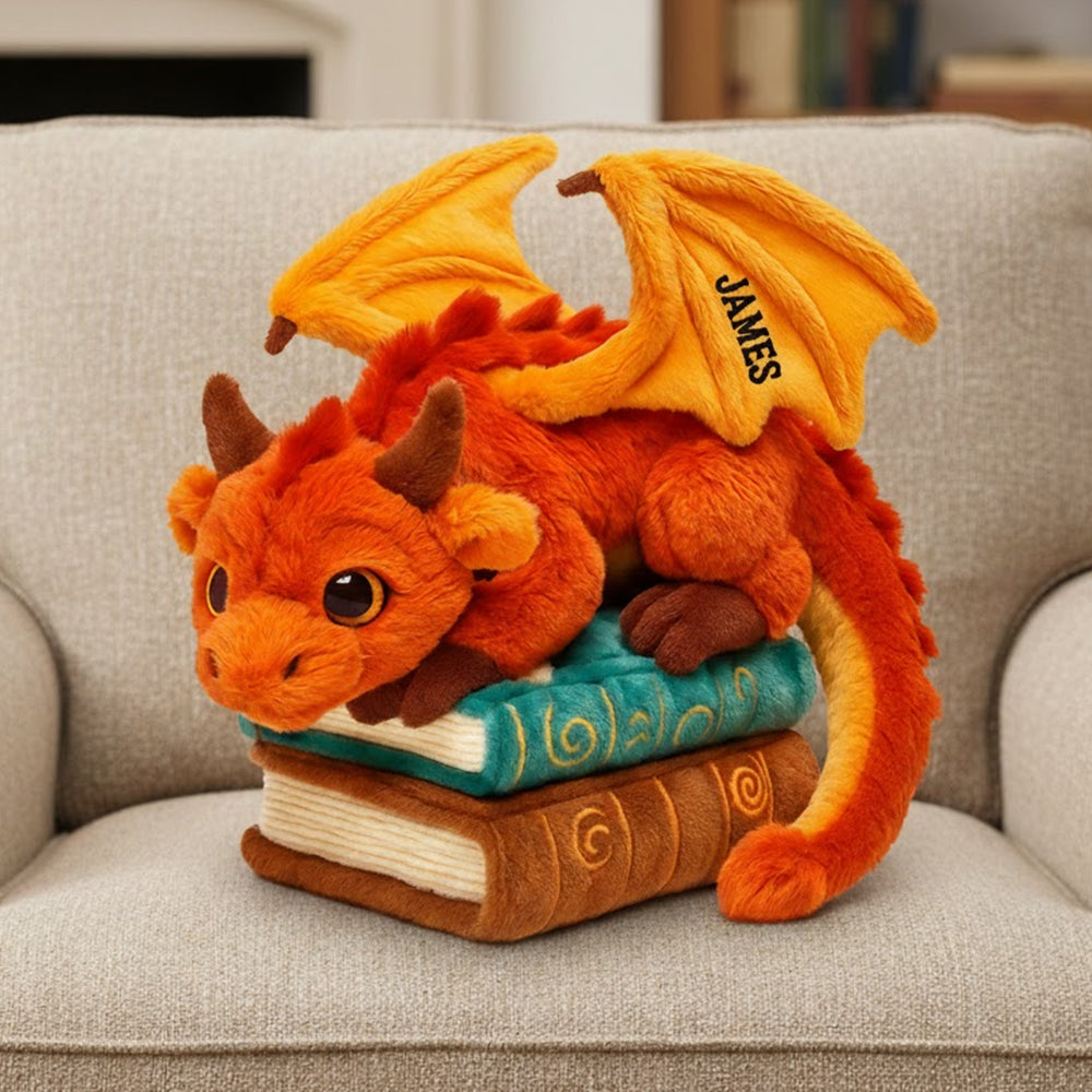 Dragon Book Custom Shaped Pillow Personalized Gifts For Book Lovers