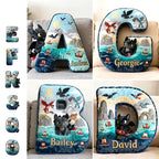 Fantasy World Alphabet Initial Letter Shaped Pillow - Personalized Gifts For Kids & Cuteness Lovers