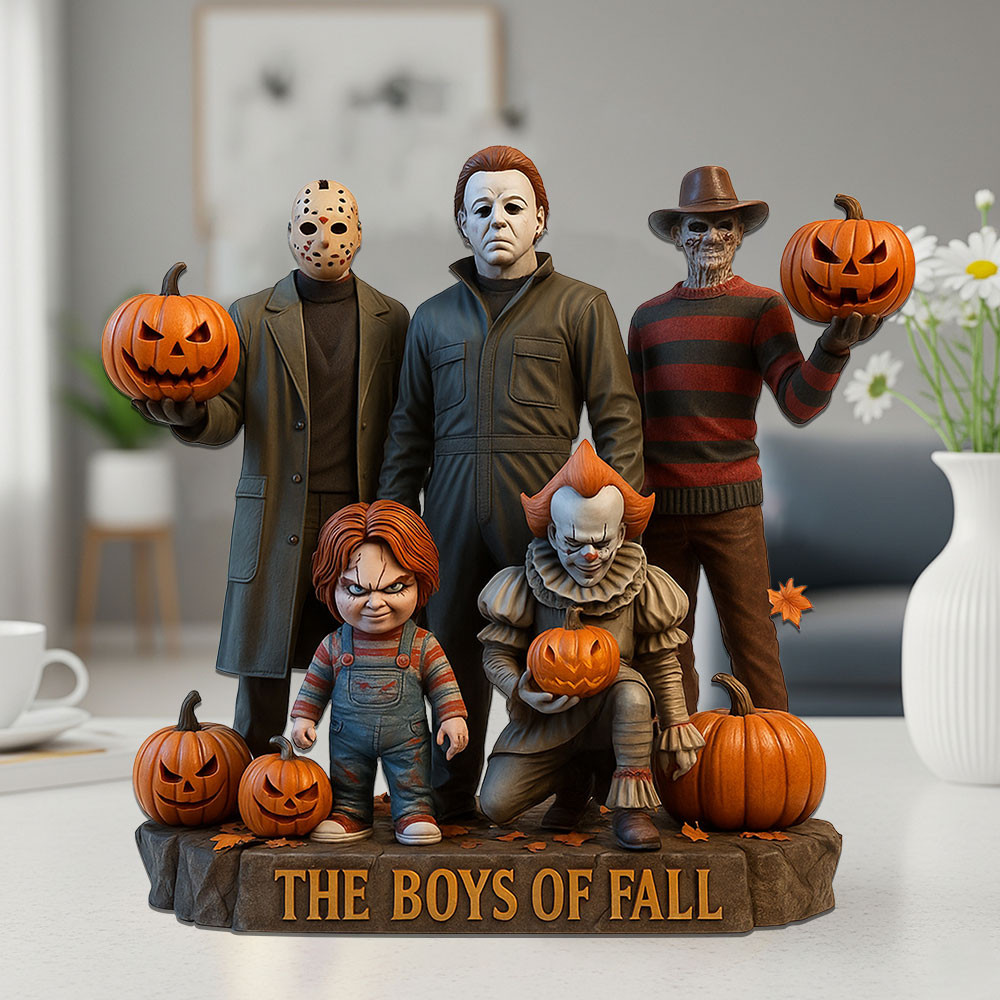 Horror Movie Character Driving Car Halloween Acrylic Block Plaque Gift For Fan