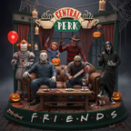 Horror Movie Character Driving Car Halloween Acrylic Block Plaque Gift For Fan