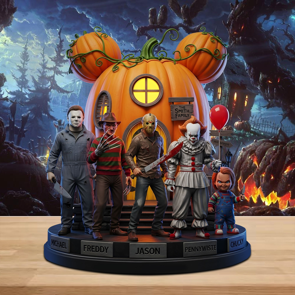 Horror Movie Character Driving Car Halloween Acrylic Block Plaque Gift For Fan