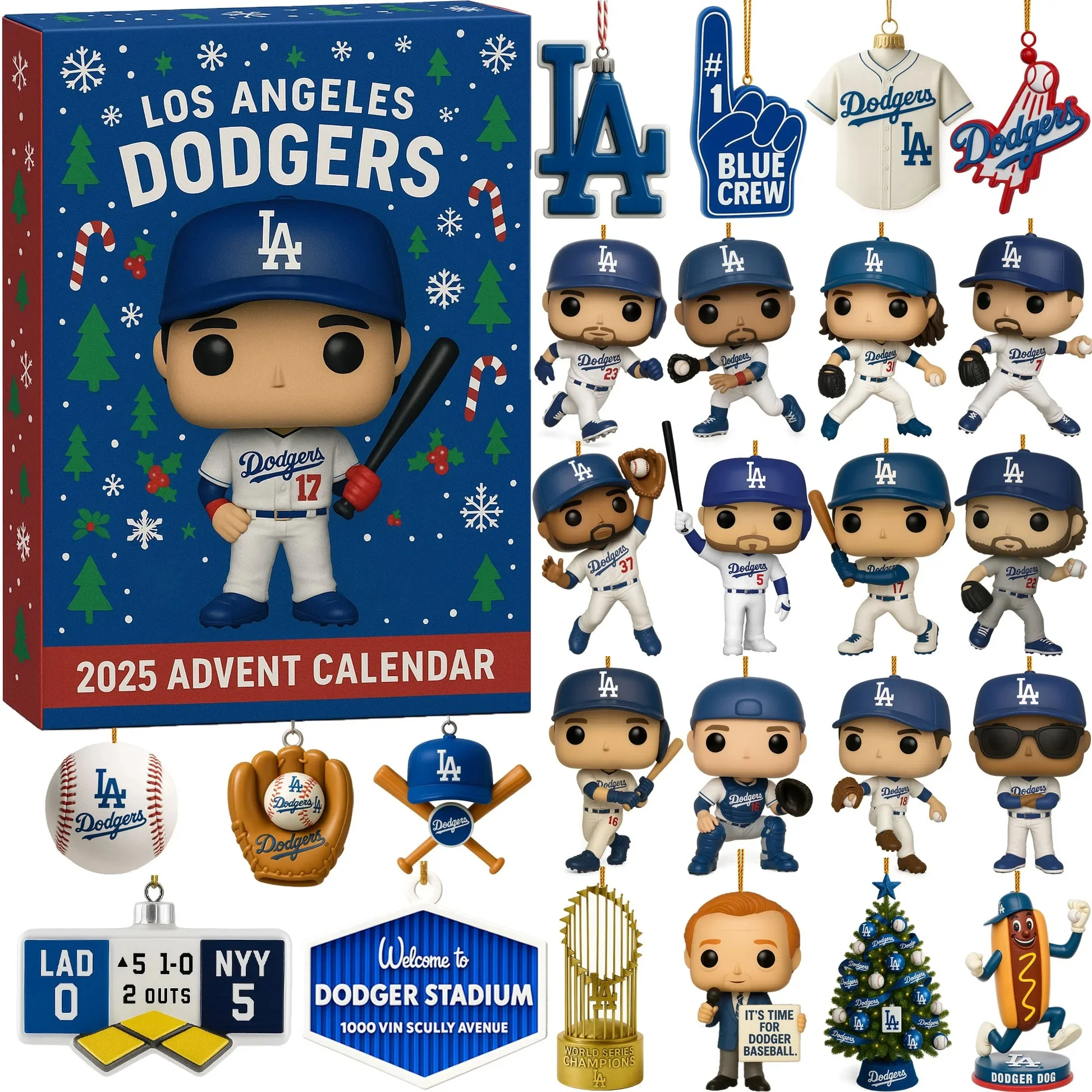 🏆Limited Edition D- 2025 World Series Champions Dodgers Advent Calendar