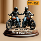 Old Biker Dad - Personalized Biker Acrylic Plaque