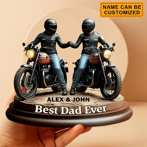 Old Biker Dad - Personalized Biker Acrylic Plaque