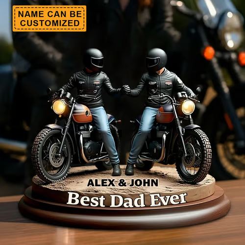 Old Biker Dad - Personalized Biker Acrylic Plaque