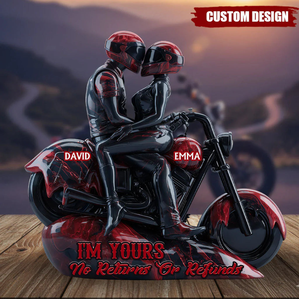 I'm Your No Returns Or Refunds - Personalized Biker Custom Shaped Acrylic Plaque