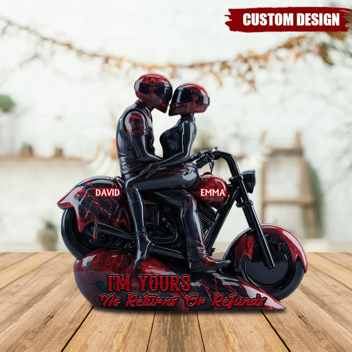 I'm Your No Returns Or Refunds - Personalized Biker Custom Shaped Acrylic Plaque