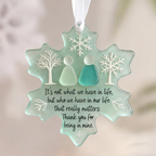 🌊Snowflake-Shaped Sea Glass Friendship Decor❄✨ Shaped by Nature & Crafted by Hand!