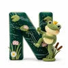 Adorable Frog Initial Pillow - Personalized Gift For Frog Lovers
