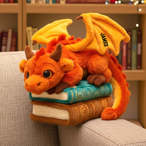Dragon Book Custom Shaped Pillow Personalized Gifts For Book Lovers