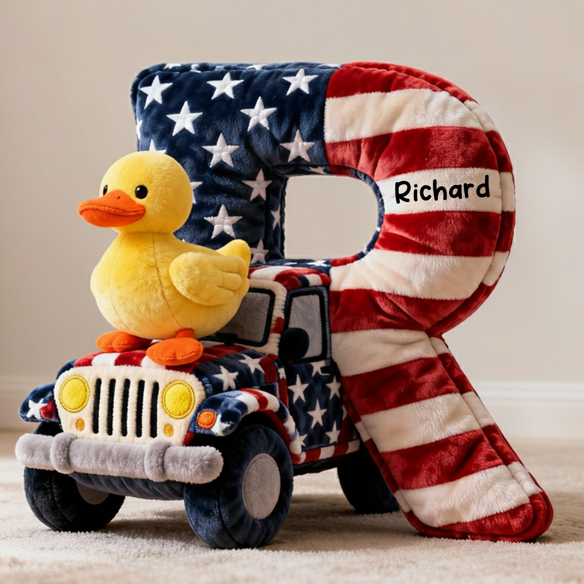 Adventure Initial Letter Pillow – Personalized Gifts For Off-Road Lovers