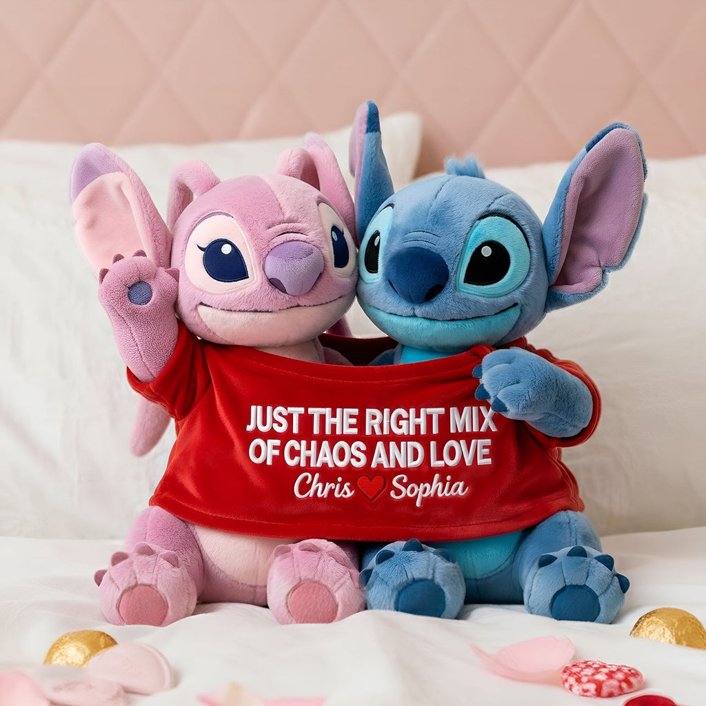 Playful Couple In Cute Shirt Shaped Pillow, Personalized Gifts For Couple