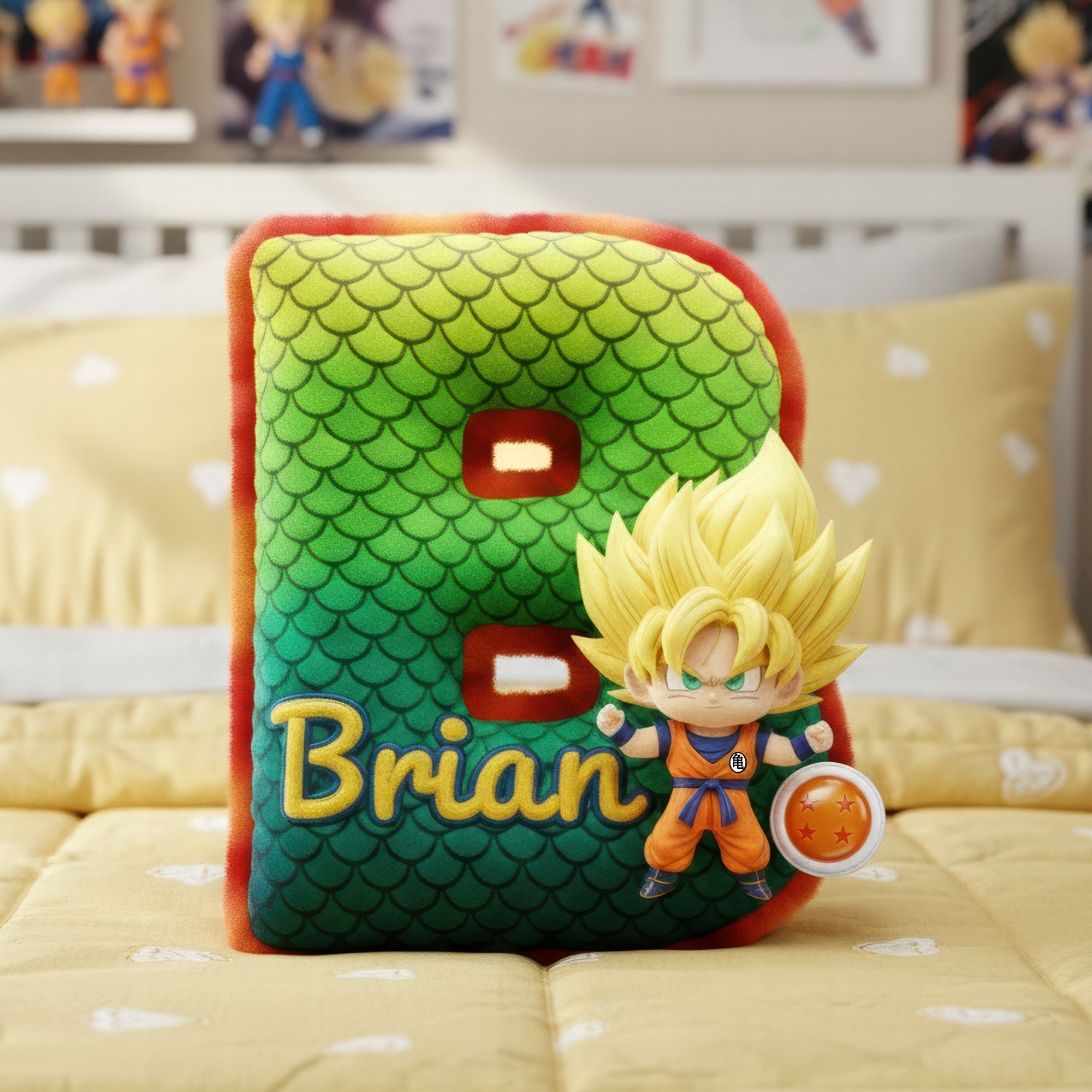 Strong Warrior Pillow – Personalized Initial Letter Gift