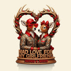 Mad Love Acrylic Plaque Personalized Gifts For Hunting Couple