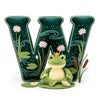 Adorable Frog Initial Pillow - Personalized Gift For Frog Lovers