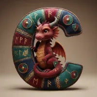 Mythical Initial Pillow Personalized Gifts