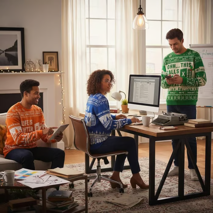 💻2025 Christmas Ugly Sweatshirt - For Data Experts & Office Heroes 🎯Perfect Fun Gift🎁