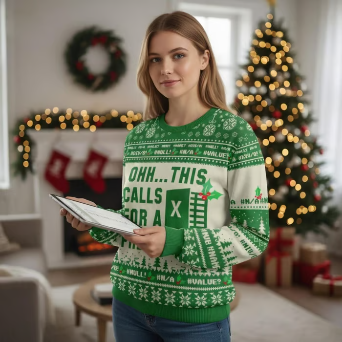 💻2025 Christmas Ugly Sweatshirt - For Data Experts & Office Heroes 🎯Perfect Fun Gift🎁