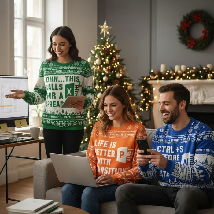 💻2025 Christmas Ugly Sweatshirt - For Data Experts & Office Heroes 🎯Perfect Fun Gift🎁