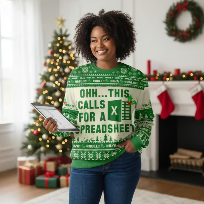 💻2025 Christmas Ugly Sweatshirt - For Data Experts & Office Heroes 🎯Perfect Fun Gift🎁