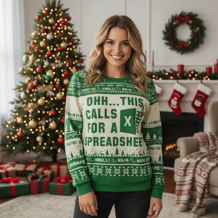 💻2025 Christmas Ugly Sweatshirt - For Data Experts & Office Heroes 🎯Perfect Fun Gift🎁