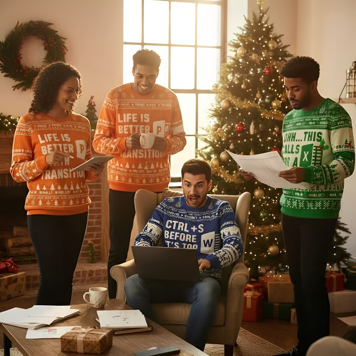 💻2025 Christmas Ugly Sweatshirt - For Data Experts & Office Heroes 🎯Perfect Fun Gift🎁