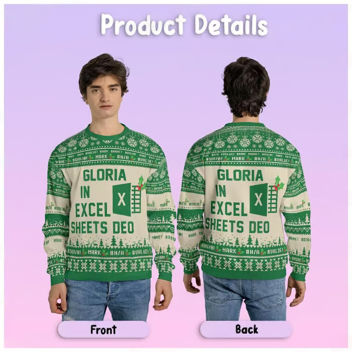 💻2025 Christmas Ugly Sweatshirt - For Data Experts & Office Heroes 🎯Perfect Fun Gift🎁