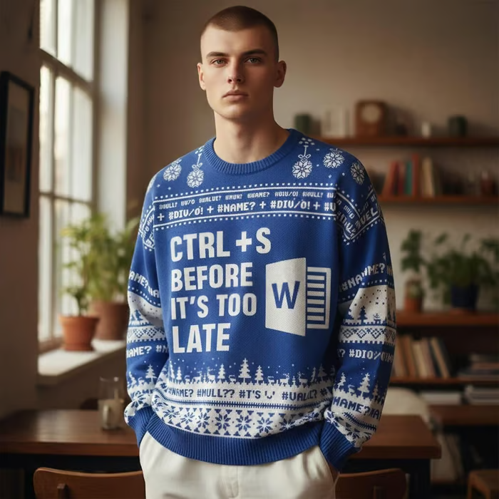 💻2025 Christmas Ugly Sweatshirt - For Data Experts & Office Heroes 🎯Perfect Fun Gift🎁