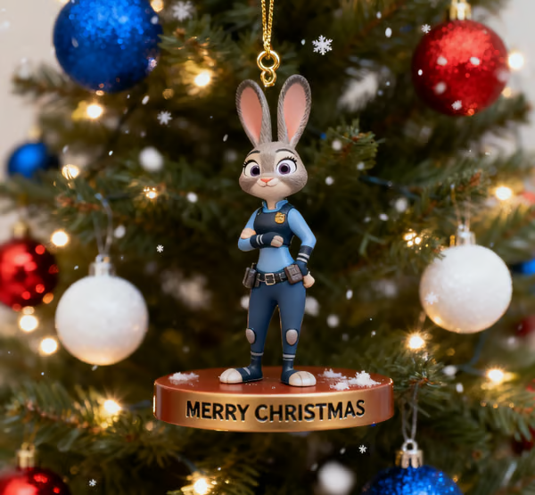 🎄🦊 Celebrate the Magic of Zootopia with this Exclusive Christmas Tree Ornament!🦓✨