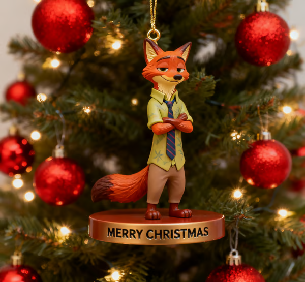 🎄🦊 Celebrate the Magic of Zootopia with this Exclusive Christmas Tree Ornament!🦓✨