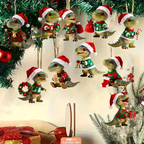 🎄🦖Dino-Themed Xmas Ornament Set