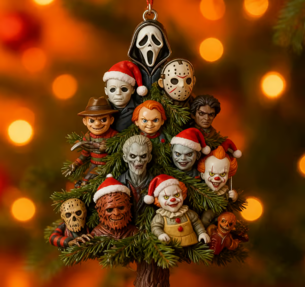 🔥LAST DAY 49% OFF-Classic Horror Movie Characters Christmas Tree Ornament👻
