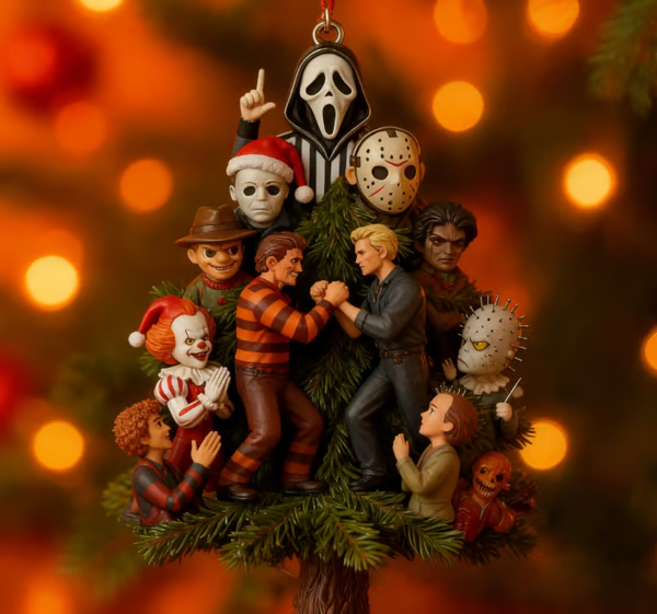 🔥LAST DAY 49% OFF-Classic Horror Movie Characters Christmas Tree Ornament👻