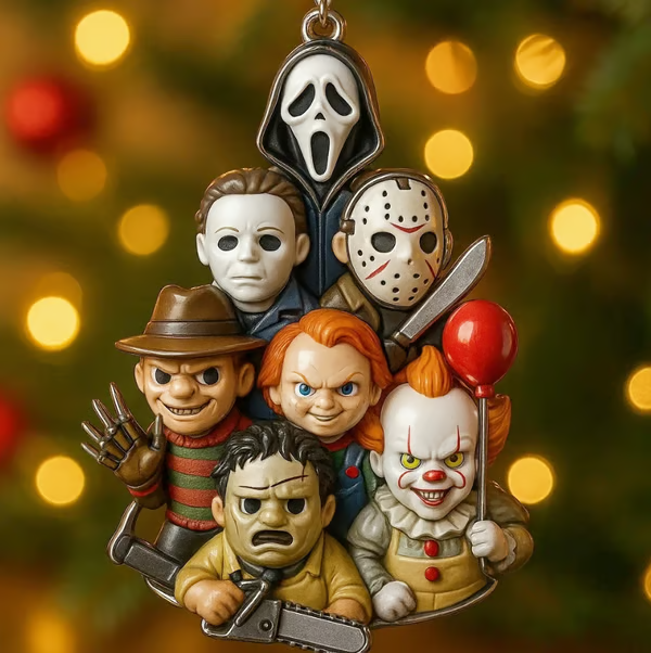 🔥LAST DAY 49% OFF-Classic Horror Movie Characters Christmas Tree Ornament👻