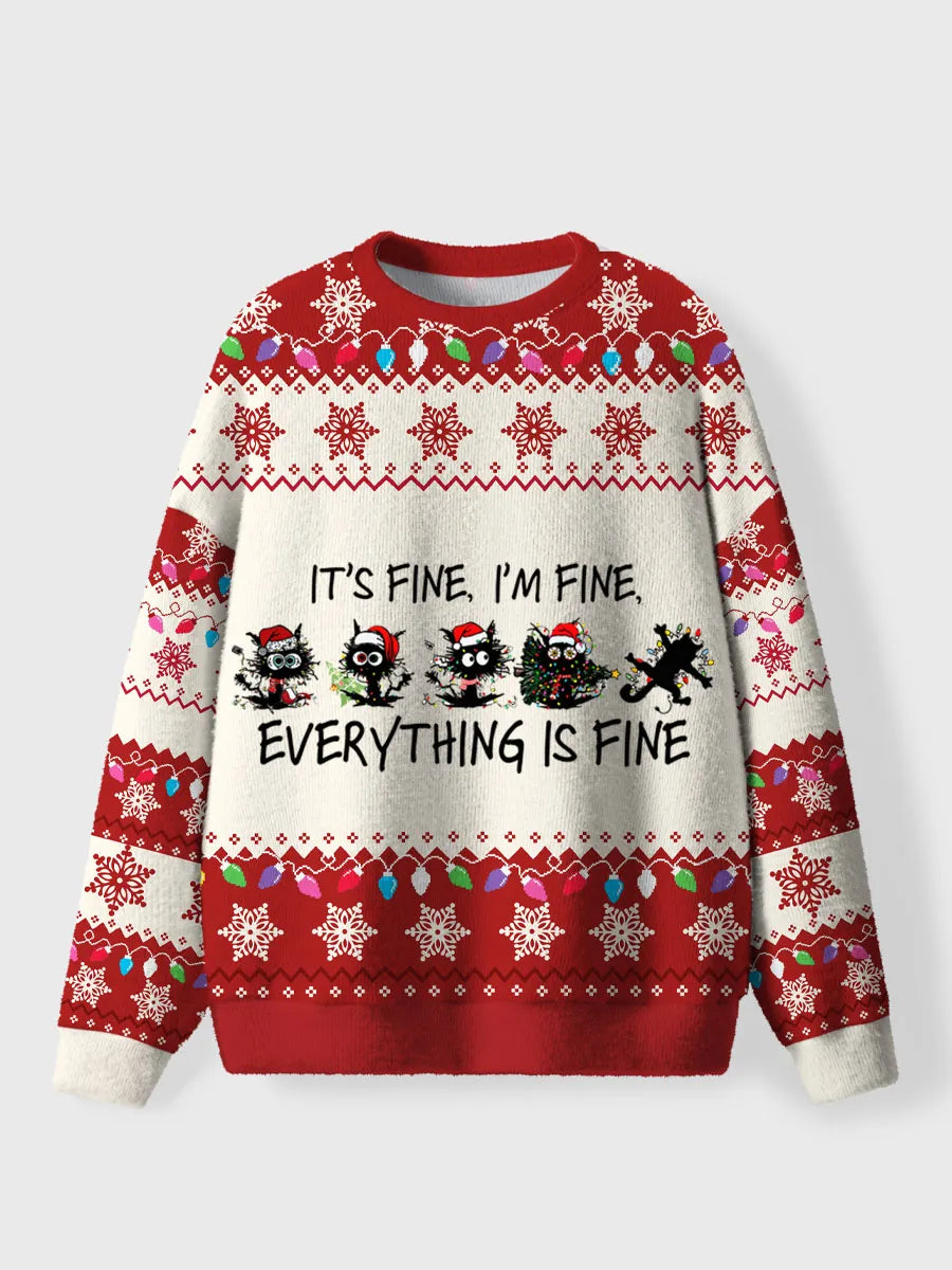 Vintage It’s Fine I’m Fine Ugly Sweater