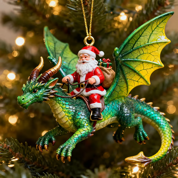🔥LAST DAY 49% OFF - Santa’s Dragon Riders Ornament Collection
