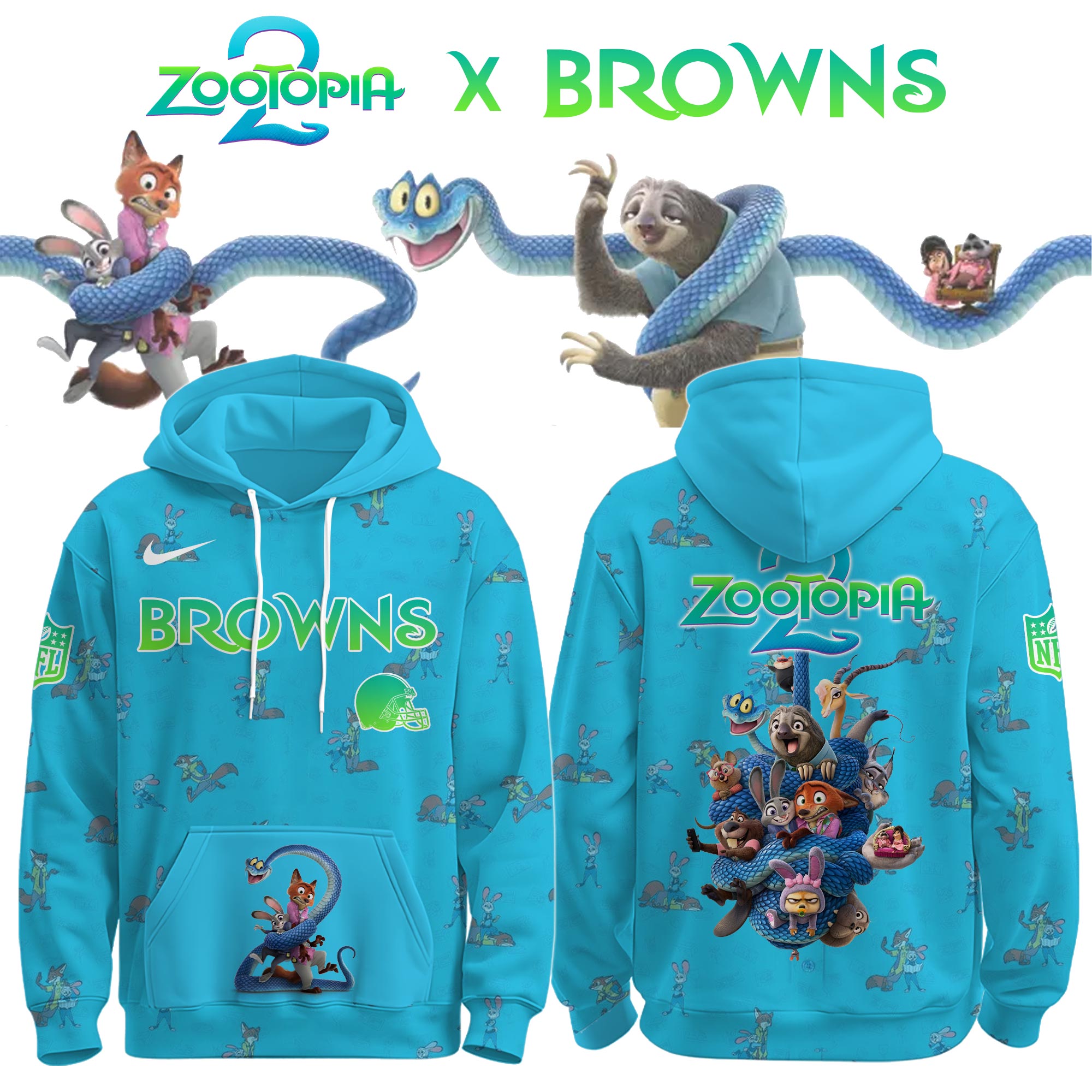 ALL NFL x Zootopia 2 Special Edition Kids Hoodie