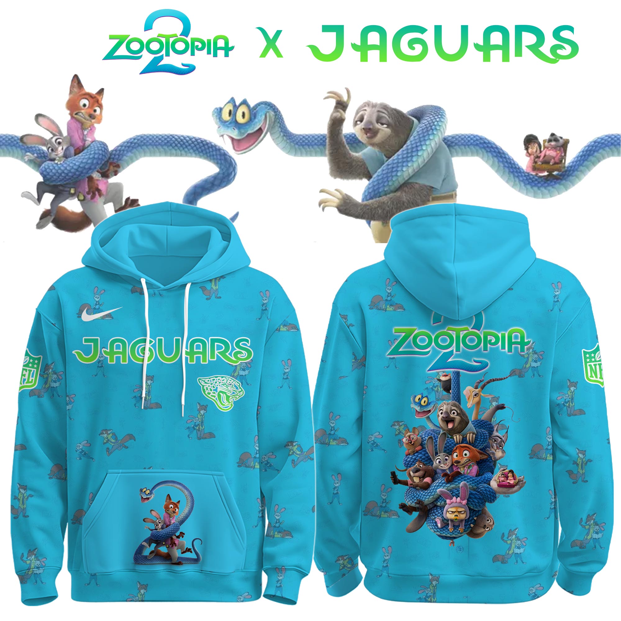 ALL NFL x Zootopia 2 Special Edition Kids Hoodie